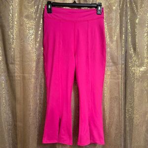 Free People Movement Neon Hot Pink Slit Flare Ankle Legging Small NWOT